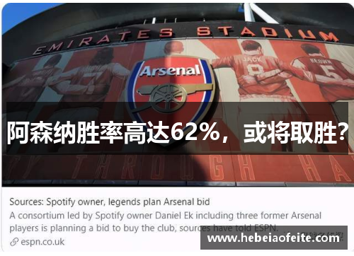 阿森纳胜率高达62%，或将取胜？